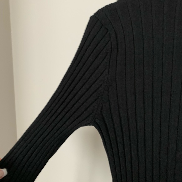 Belldini Zipper Ribbed Sweater - med - Picture 6 of 8